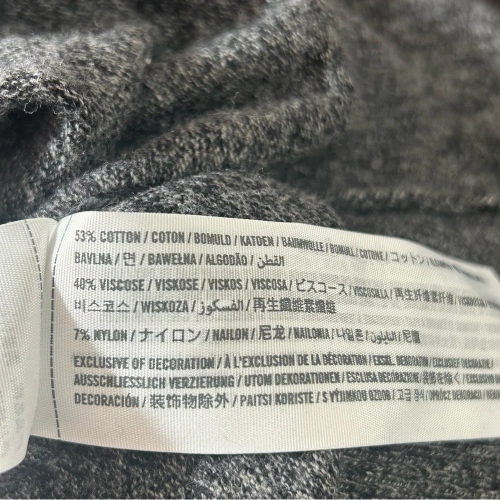 Hollister Crewneck Sweater Men's Black Gray Marbled Size Large Fall